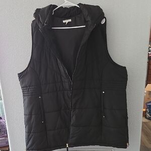 Maurices Black Quilted Vest